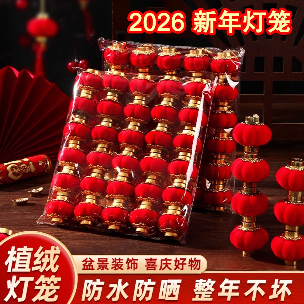 [2026新年Msia] 春节装饰植绒小灯套装 โคมไฟปีใหม่│ CNY Mini Red Lantern Decorative cny 2026
