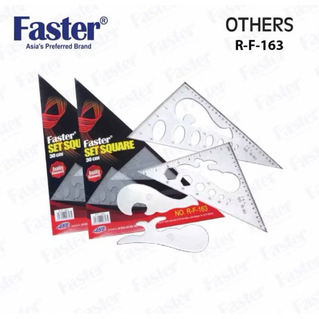Faster RF-163 Set Square (1 ชุด/แพ็ค)