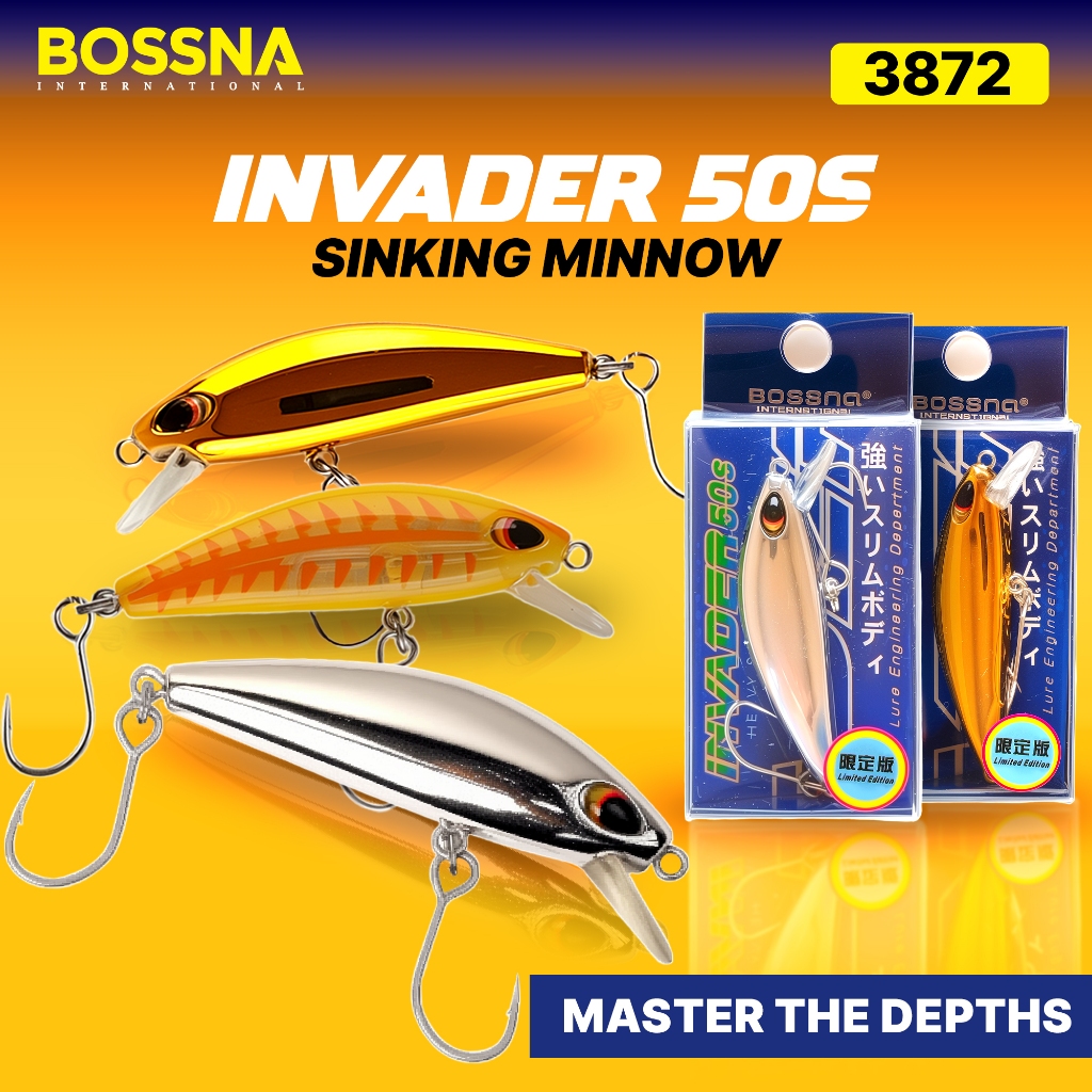 BOSSNA - INVADERS SINKING MINNOW 50mm 6.8g SINKING FISHING LURES