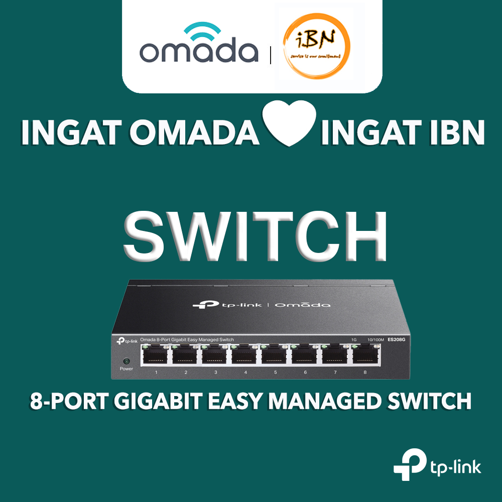 TP-Link ES208G Omada 8-Port Gigabit Easy Managed Switch @ IBN