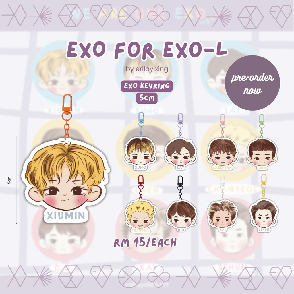XIUMIN EXO สําหรับ EXO-L พวงกุญแจ 5ซม