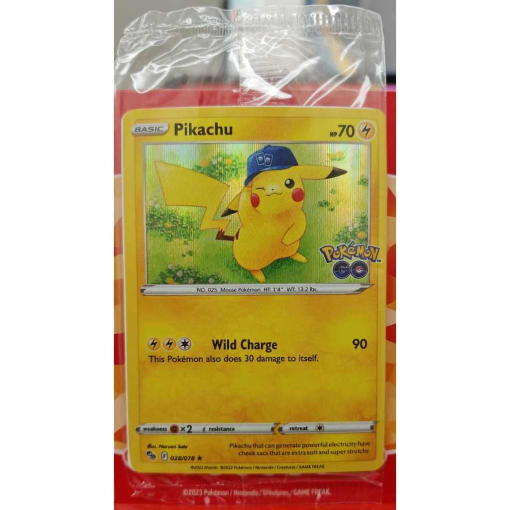 Pokemon SEALED Pikachu 028/078 Pokemon Go Holofoil NM