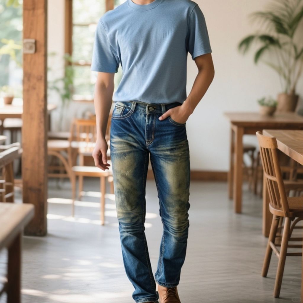LOUIS XIII JEANS PREMIUM IDEA STRIGHT CUT MEN JEANS กางเกงยีนส์ยาว PANJAANG LELAKI