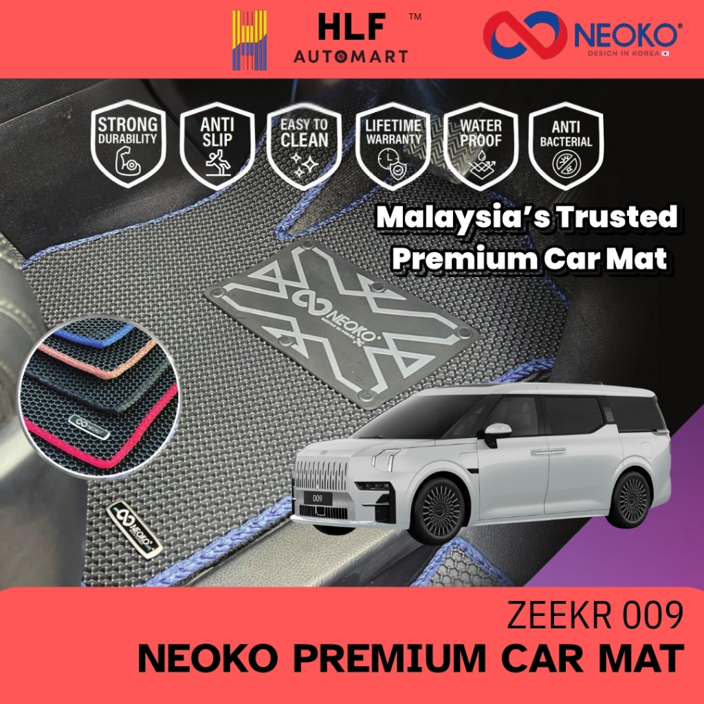 พรมปูพื้นรถยนต์ Neoko Premium สําหรับ Zeekr 009 | พรมปูพื้นรถยนต์ Neoko Premium สําหรับ Zeekr 009