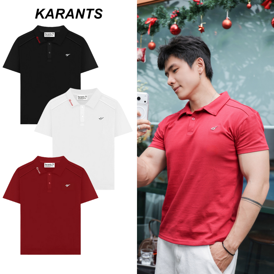( Lunar New Year Collection 2026) เสื้อโปโลธีมม้า Karants Cleanfit พร้อม – KR309 โลโก้โลหะ & แหวนปัก