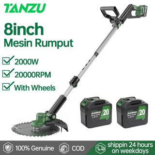 TANZU 21V Brushless Cordless Lawn Mower 8 Inch Mesin Rumput Bateri Grass Trimmer 3 In 1 TZ-LM-2000