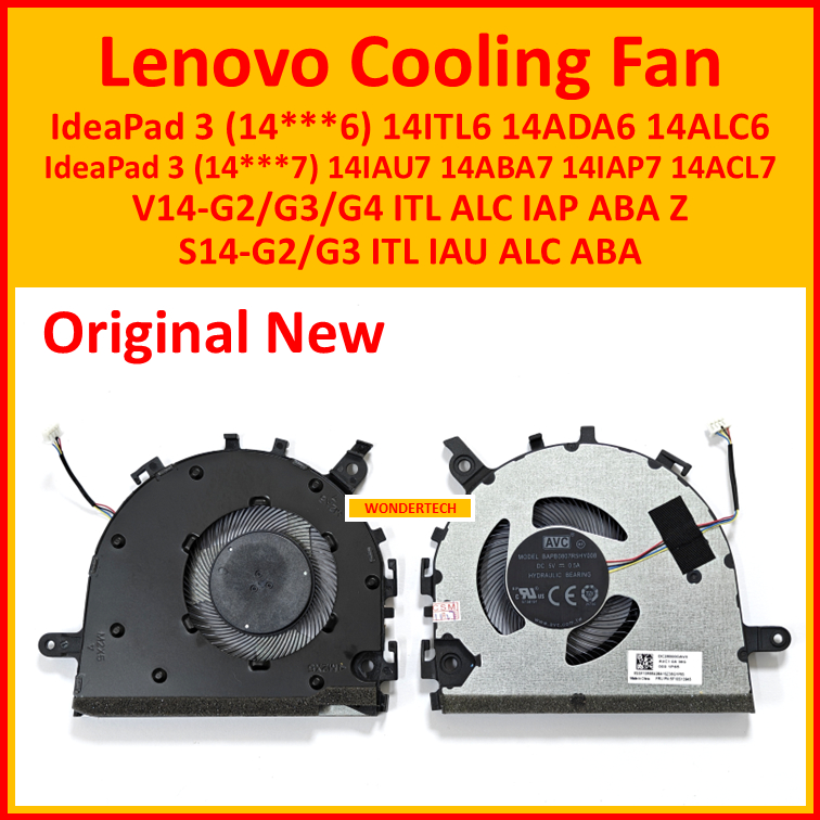 Lenovo IdeaPad 3 14ITL6 พัดลม CPU 14ADA6 14ALC6 14IAU7 14ABA7 14IAP7 14ACL7 V14-G2/G3/G4 ITL ALC IAP
