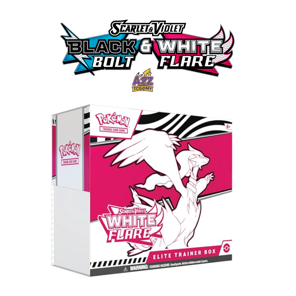 Pokémon TCG: Scarlet & Violet SV10.5 Black Bolt & White Flare Booster Bundle/ Elite Trainer Box (ETB