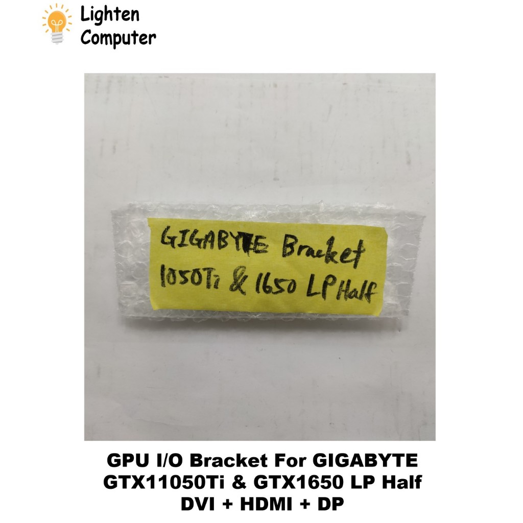 ใหม่ Low Profile GPU I/O Bracket สําหรับ Gigabyte GTX1050Ti LP & GTX1650 LP ครึ่ง/เต็มเปลี่ยนกราฟิกก