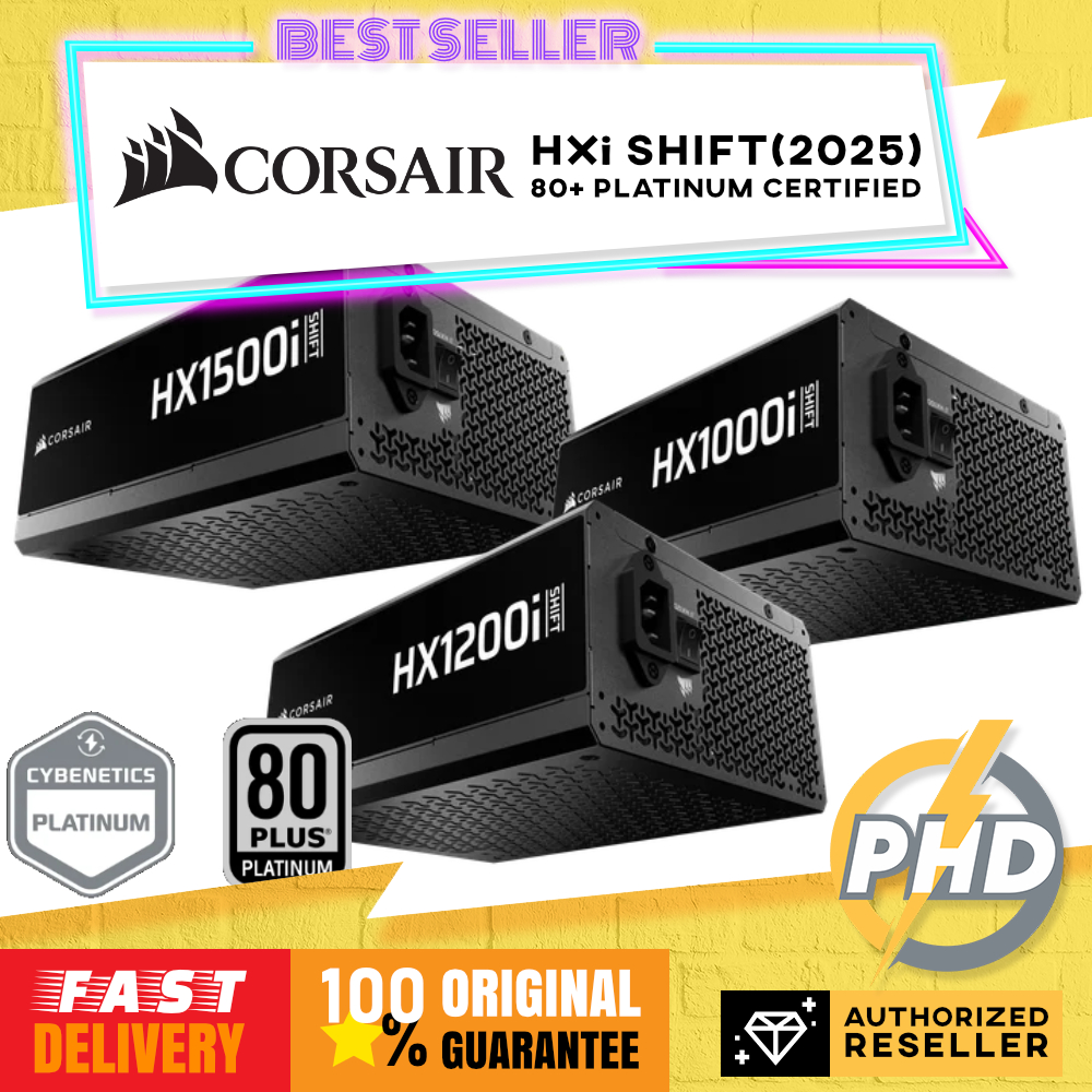 Corsair HX1000i SHIFT/ HX1200i/ HX1500i ATX Power Supply Fully Modular [80 PLUS Platinum Certified]