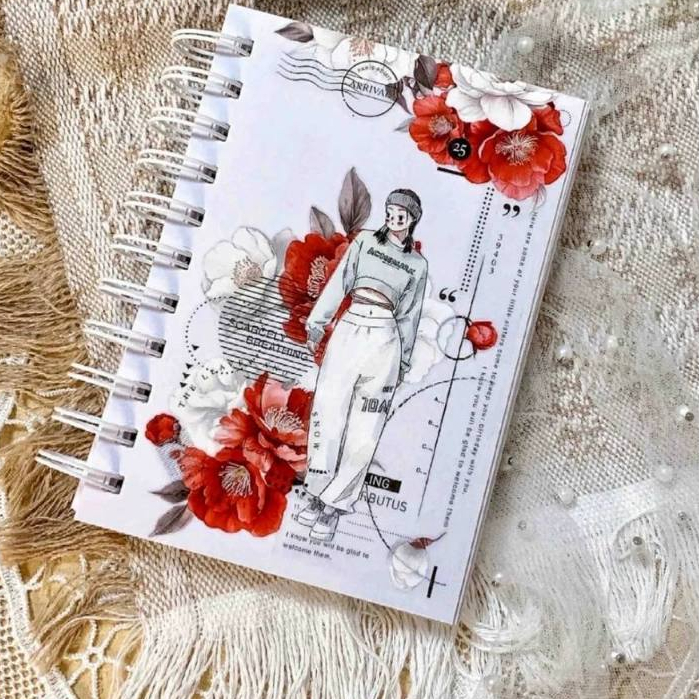 We West Club~Red White Camellia PET Cutting Die Light Retro Red White Flowers แยกบรรจุ One Cycle PET Tape-6.0 ซม. * 50 ซม./Loop - รูปที่ 3