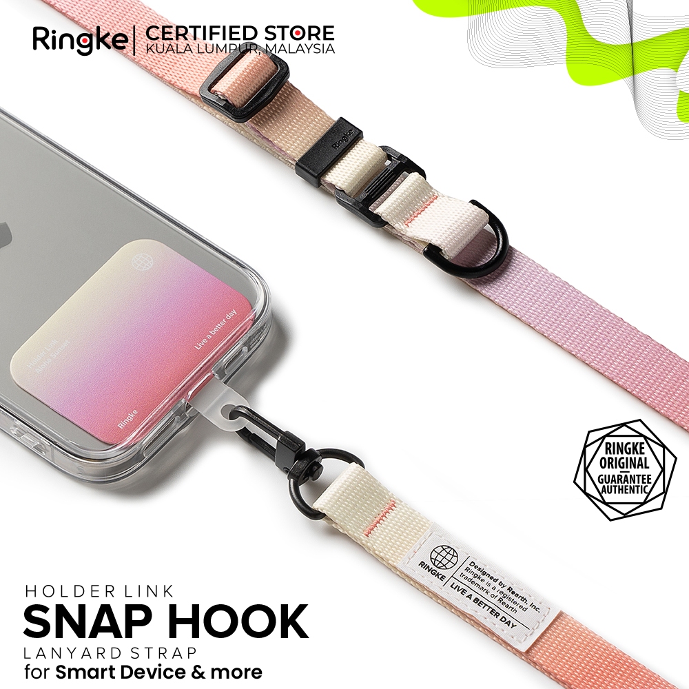 RINGKE HOLDER LINK SNAP HOOK ออกแบบ LANYARD สําหรับเคสสมาร์ทโฟนสวมใส่ง่ายทนทานป้องกันการฉีกขาดปรับ C