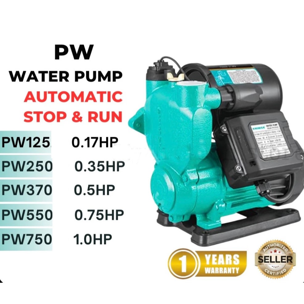 PW125 - PW370 Self Priming Peripheral Pump shimge ส่วนเดียวกัน
