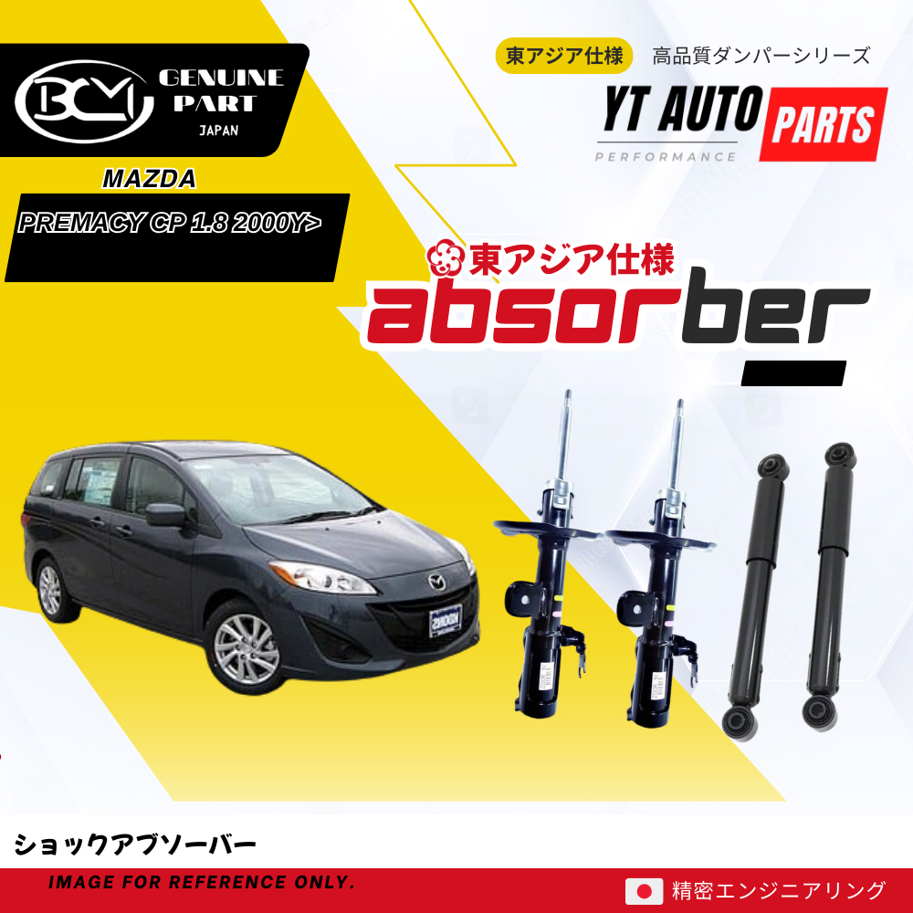 BCM JAPAN โช้คอัพหน้าสําหรับงานหนักสําหรับ MAZDA PREMACY CP 1.8 2000Y> คุณภาพญี่ปุ่น