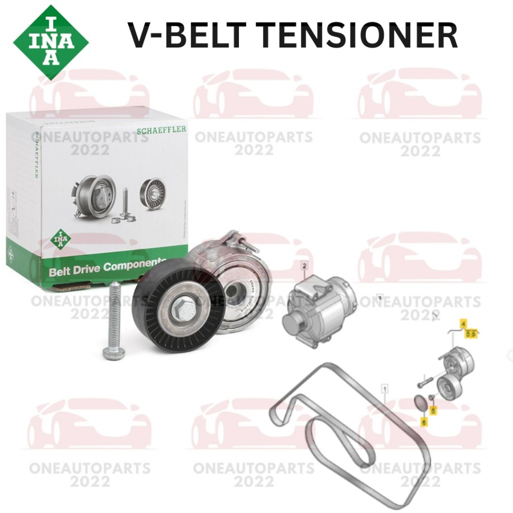 INA GERMANY V-BELT TENSIONER AUDI B8 S4 3.0 V6T S5 3.0 A7 3.0TFSI V6 Q7 3.0 (4LB) TFSI Q7 4MB 3.0TFS