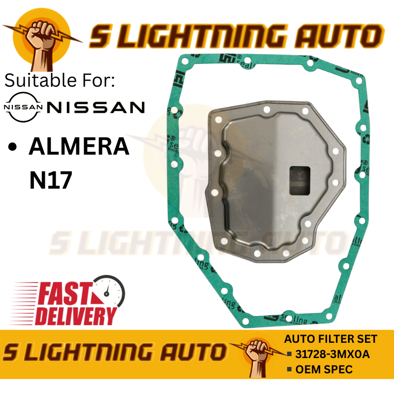 (1358-3MX0A/85X02) GEARBOX AUTO TRANSMISSION FILTER SET NISSAN ALMERA N17 2011-2018