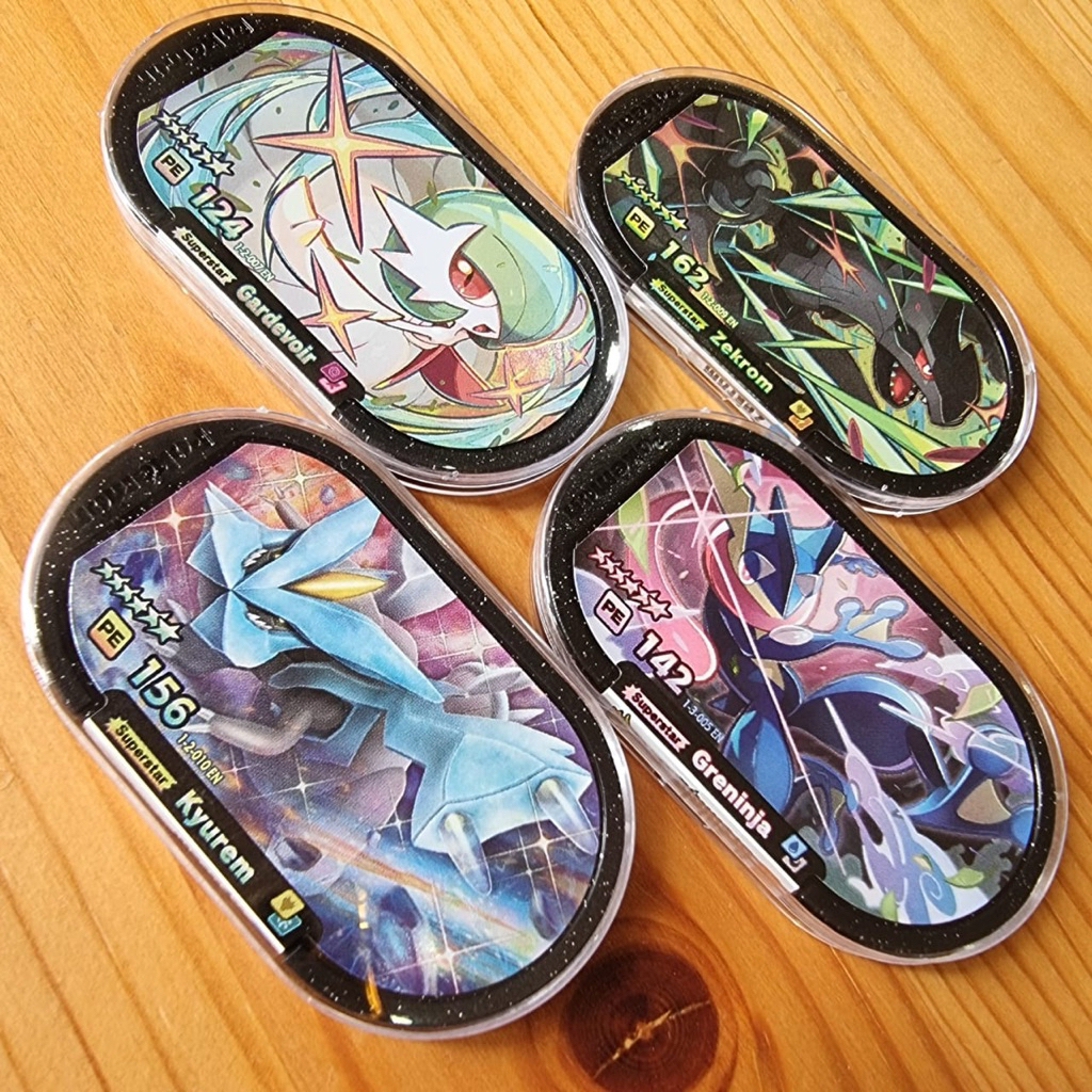 Pokemon Mezastar Stardust 2&3 (MY/SG/HK/ID) - 6 Stars Miez Tag Zekrom Kyurem Greninja Gardevoir c/w 