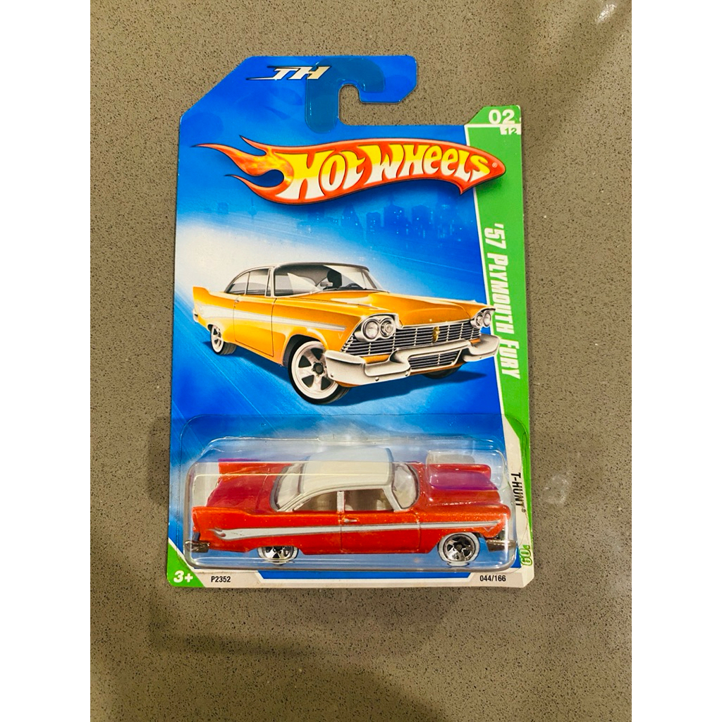 2009 Hot Wheels 57 Plymouth Fury รถหล่อ Treasure Hunt ปกติ