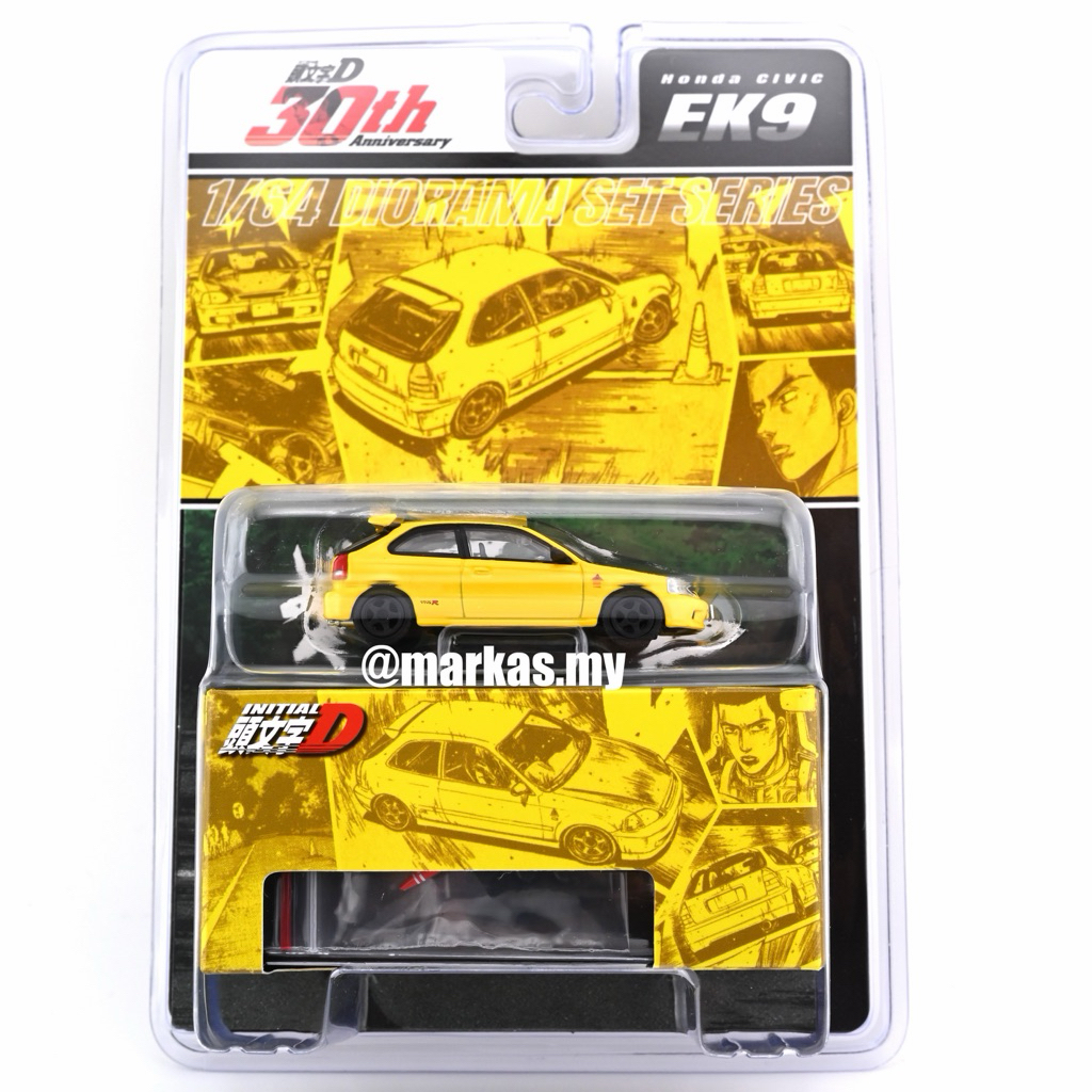(BLISTER) HOBBY JAPAN 1/64 HJDM007 HONDA CIVIC (EK9) TOODOJUKU / INITIAL D TOMOY TAUKICHI VS TAKUMI 