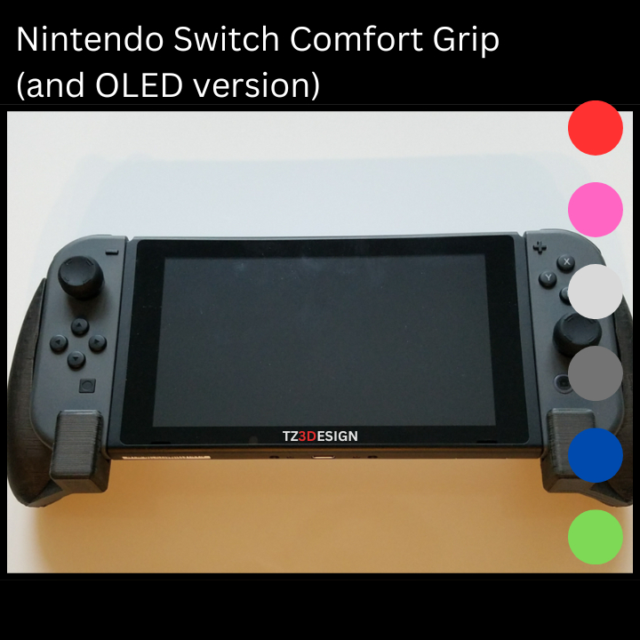 TZ3DESIGN ที่จับจับกระชับมือสําหรับสวิตช์ / OLED (รองรับ) [คุณภาพสูง] J0006