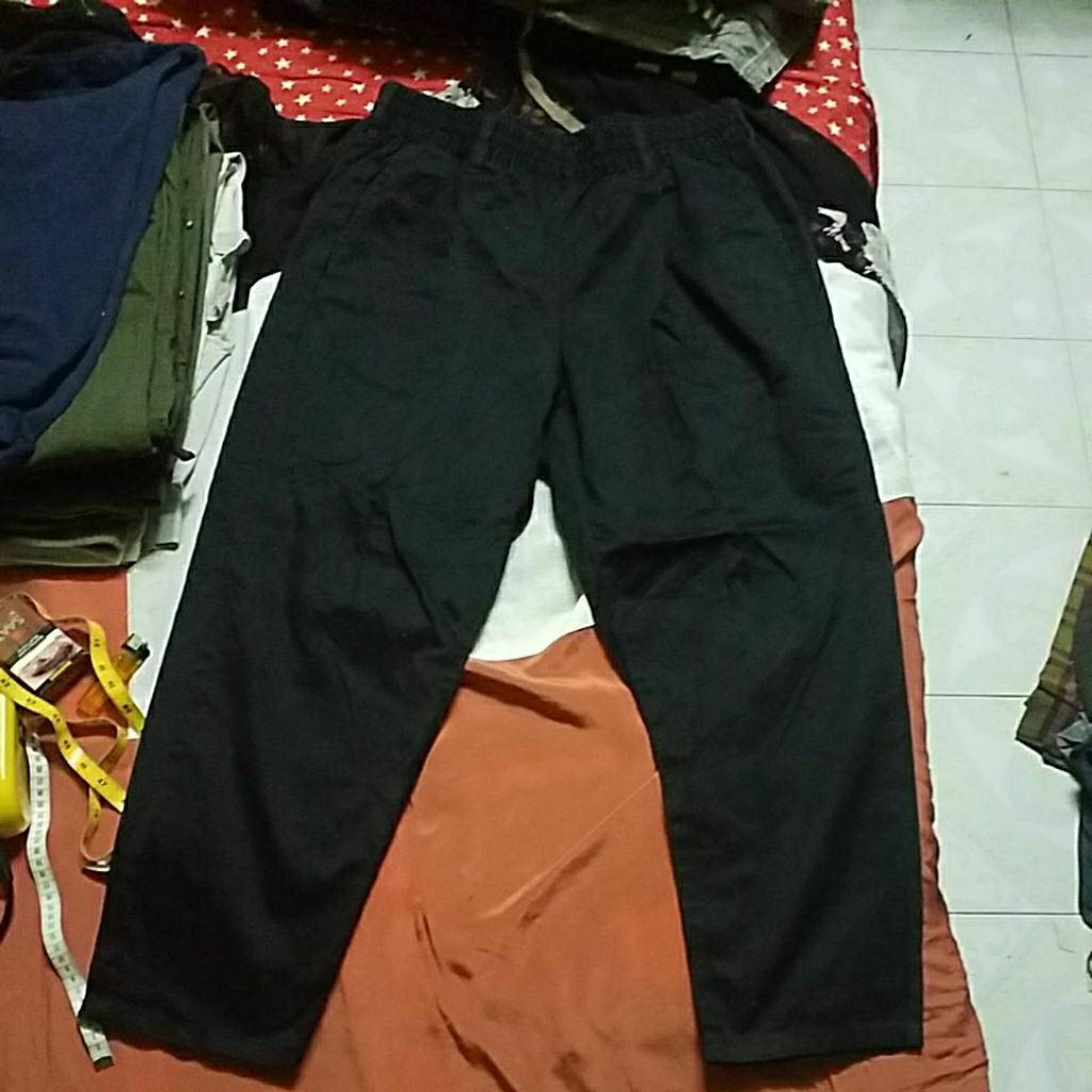 BACK NUMBER SLACK JOGGER KAIN KERAS SIZE L 30 36X38.5 นิ้ว