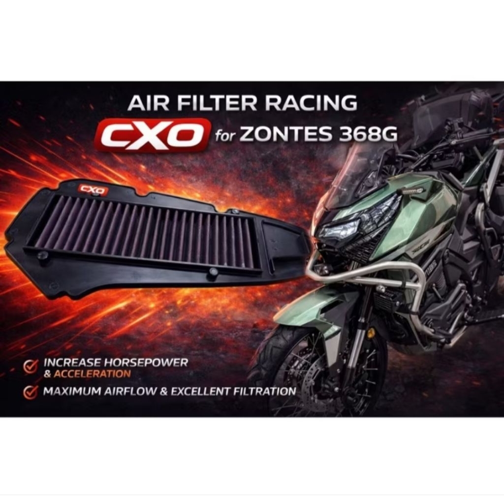 AIR FILTER RACING CXO ZONTES 368G 368D 368E