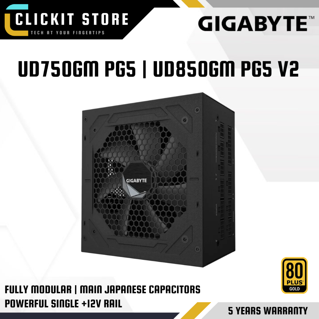 GIGABYTE UD750GM PG5/ UD850GM PG5 V2 80 PLUS GOLD ATX แหล่งจ่ายไฟ ATX ATX 12V PSU