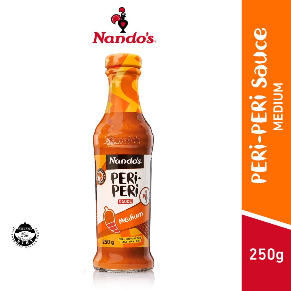 Nandos Medium PERi-PERi Sauce (250g) [ฮาลาล] [แคลอรี่ต่ํา]