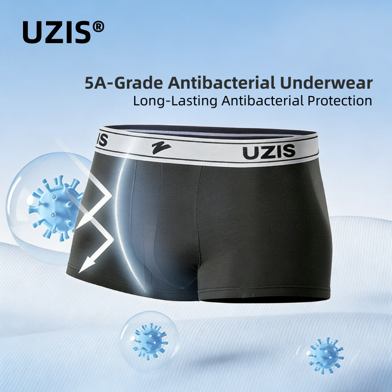 UZIS 3 ชิ้นผู้ชายs กางเกงบ็อกเซอร์กีฬาต้านเชื้อแบคทีเรียชุดชั้นในชาย - 后卫