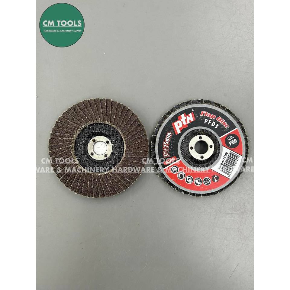 PTN PFD3 3" P80 แผ่นพนังแบบยืดหยุ่นสําหรับ Metal & Inox - Grid P80