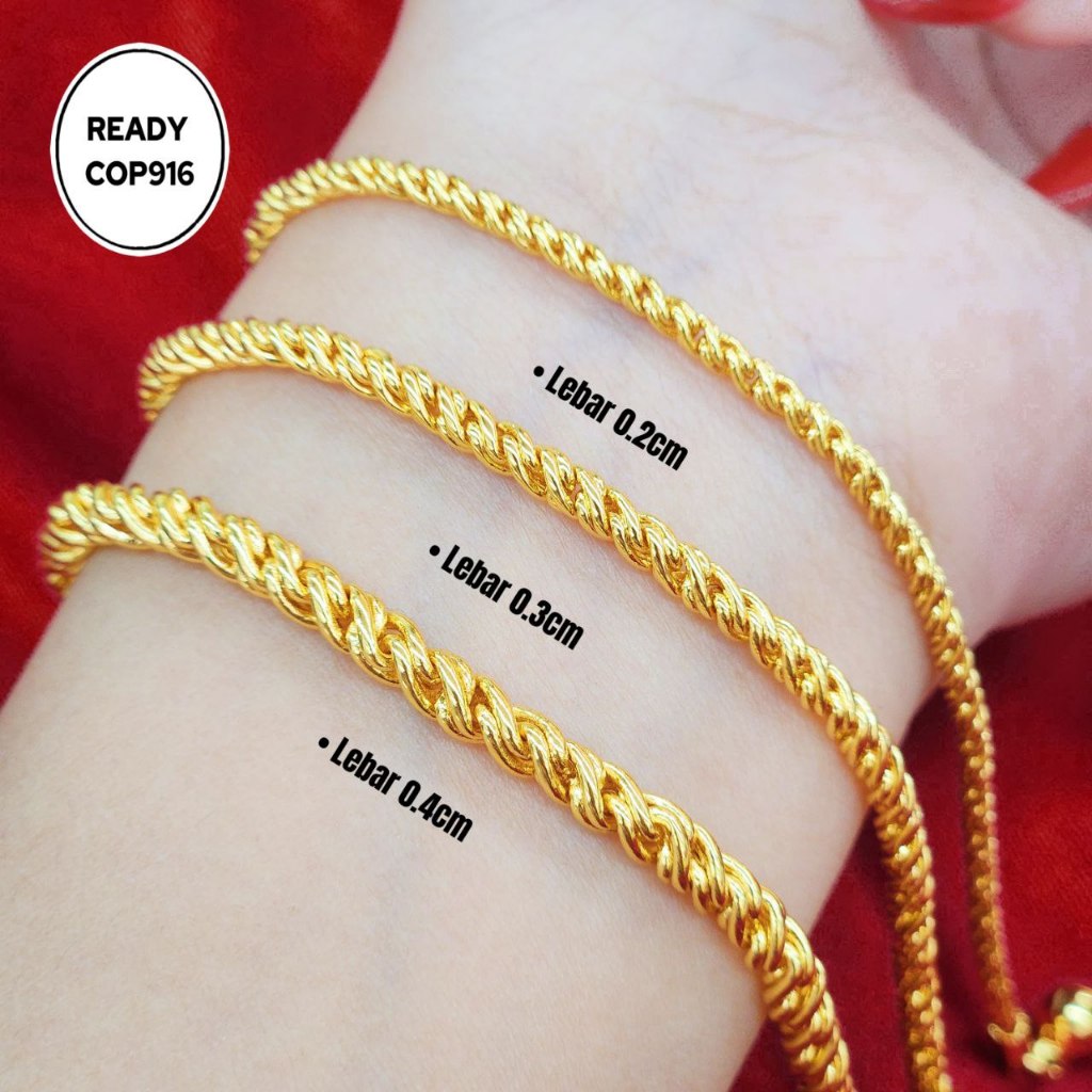NEW Collection of Simple Twisted Gold 24K Titanium Gold Bangkok Gold 2026 A16