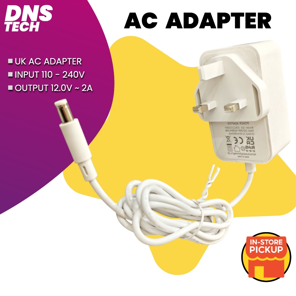 UK POWER ADAPTER EU AC ADAPTER OUTPUT 12V-2A