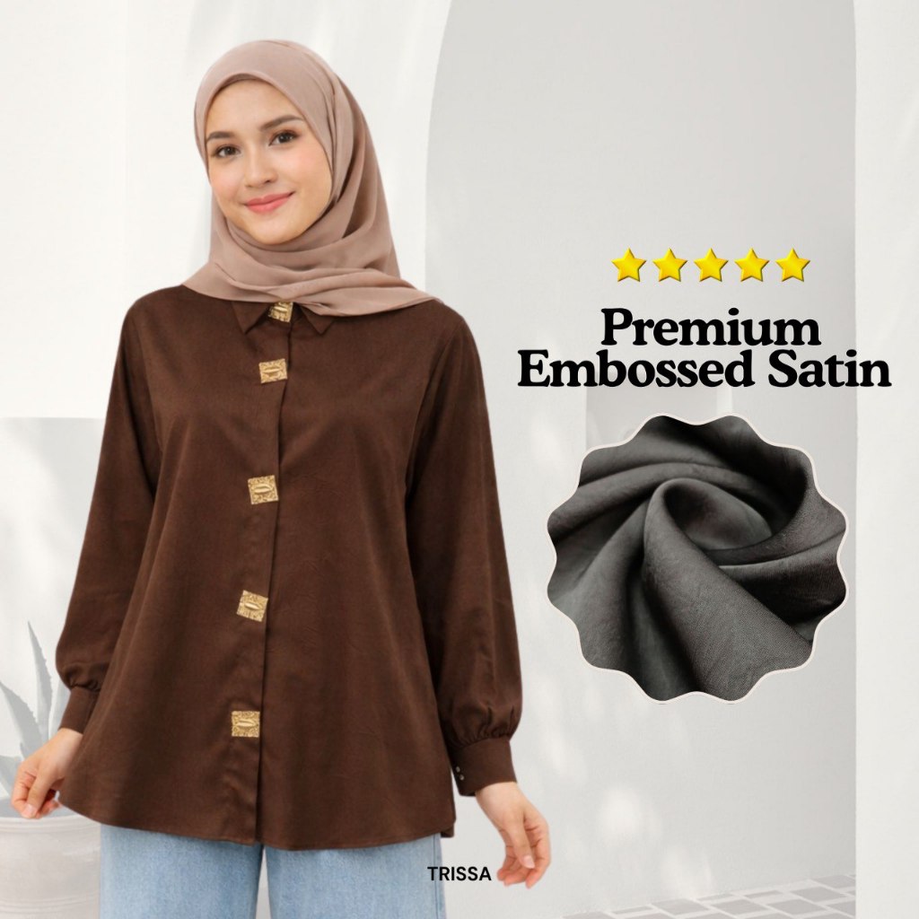 TRISSA : PREMIUM EMBOSSED SATIN พร้อมปุ่มพิเศษ A4400