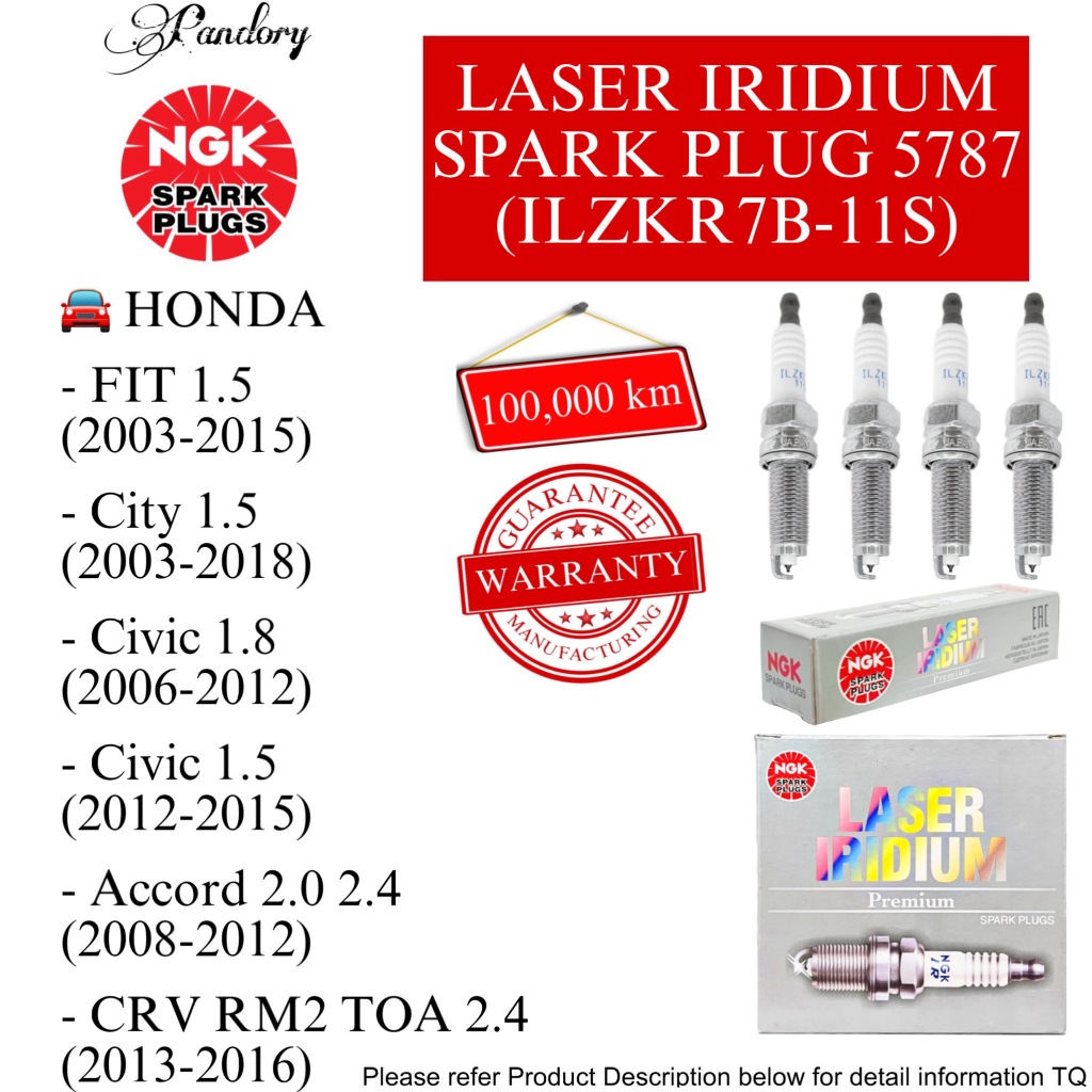 5787 (ILZKR7B-11S) PALAM PENCUCUCUH NGK LASER IRIDIUM SPARK PLUG HONDA CITY FIT CIVIC ACCORD CRV RM2