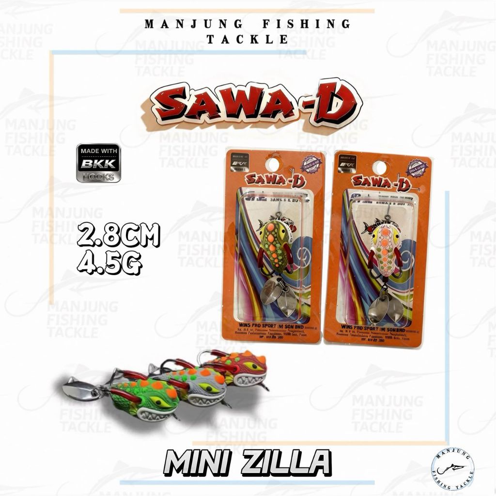 Sawa-D Mini Zilla Soft Frog Lure [2.8cm/4.5g] BKK HOOK