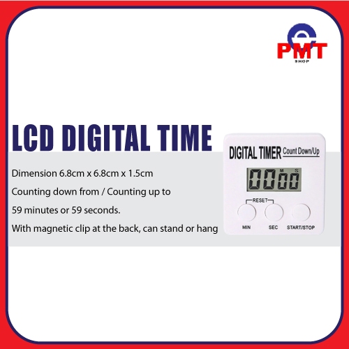 LCD DIGITAL KITCHEN TIMER 59 นาที /DIGITAL TIMER พร้อม ALARM/DIGITAL MASA/ กลึงออกแบบ 定器 เงินสด时尚表器