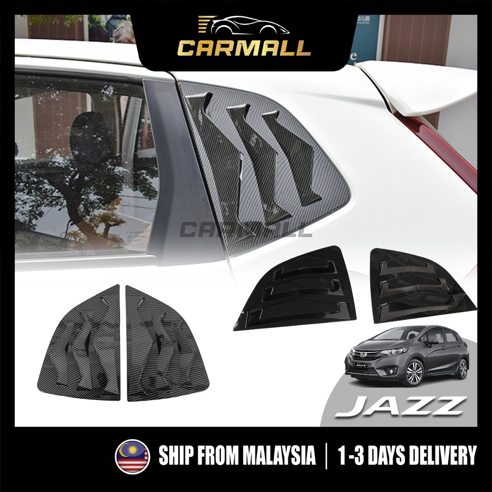 Honda Jazz Fit GK GK5 T5A 3rd ด้านหลังประตู Windows สามเหลี่ยมฝาครอบคาร์บอน 2014 - 2026 Jazz GK CarM