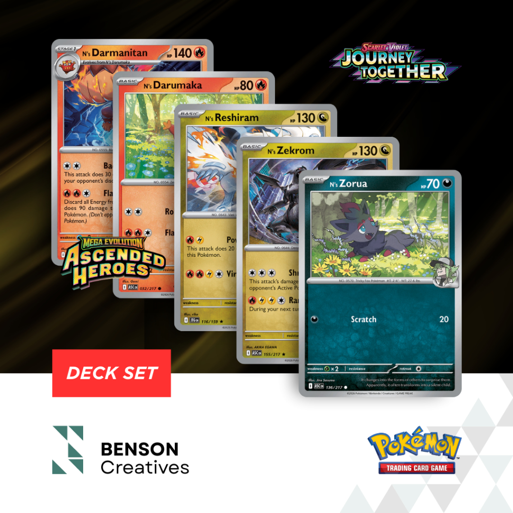 Ns Zorua, Zekrom, Reshiram, Darumaka, Darmanitan Pokémon TCG
