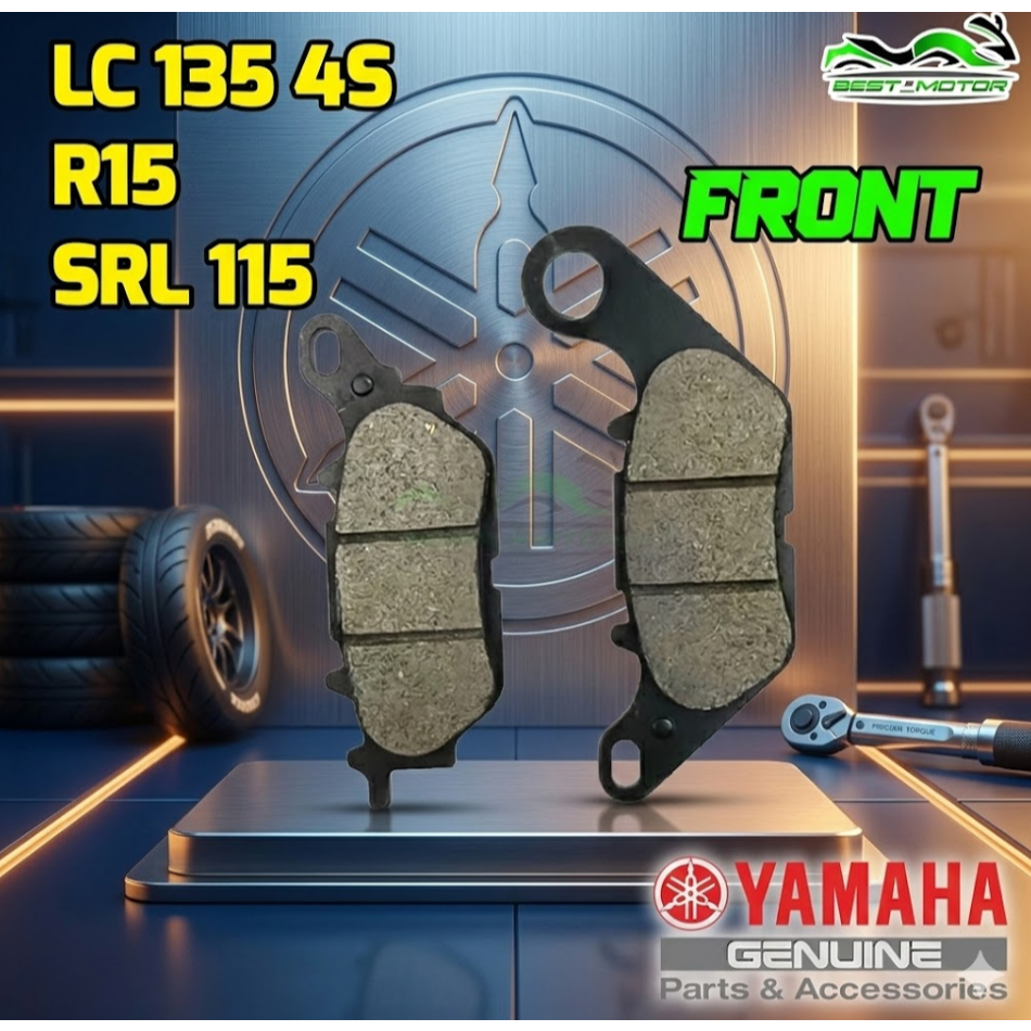 ผ้าเบรค YAMAHA LC135 V1 V2 V3 V4 V5 V6 / LC135 4S / LC135 4SPEED / R15 V3 / SRL115 ด้านหน้า [ 5YP ]