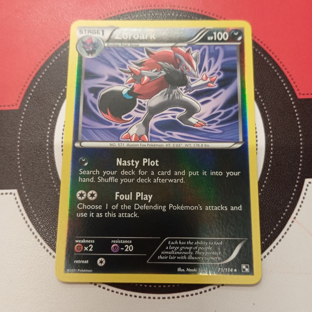 Pokemon TCG - Zoroark 71/114 - ชุดฐานขาวดํา