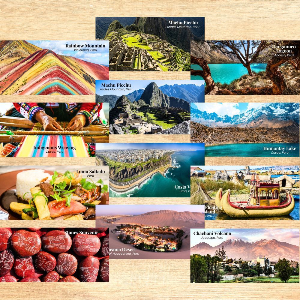 Peru Lima Machu Picchu ของที่ระลึกตู้เย็นแม่เหล็กประตูอาหารวัฒนธรรมงานรื่นเริง 10 ซม. x 5