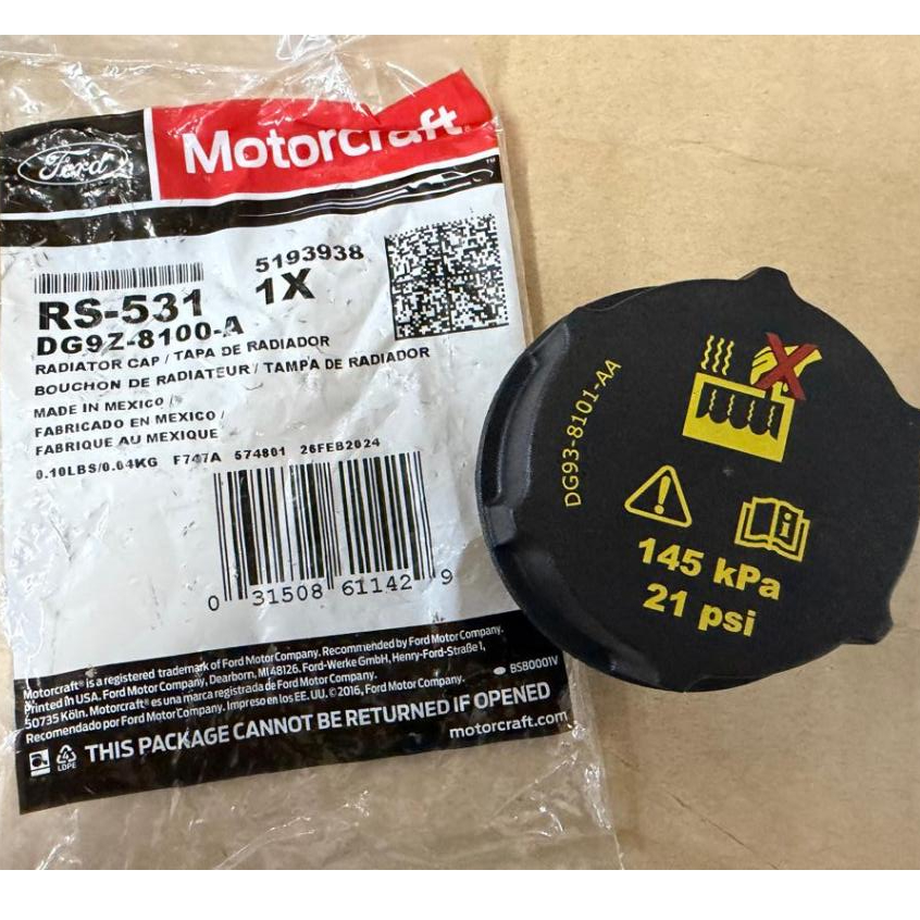 (FORD) SPARE TANK CAP FORD FIESTA / RANGER T6 / T7 / T8 >> DG93 8101A / DG9Z 8100A
