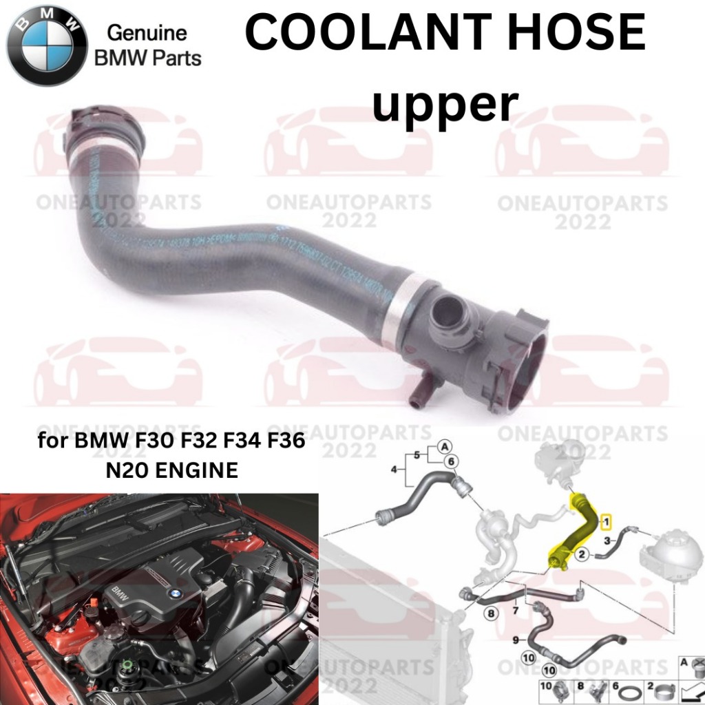 BMW PARTS RADICTOR COOLANT HOSE BMW N20 ENGINE F30 F32 F34 F36