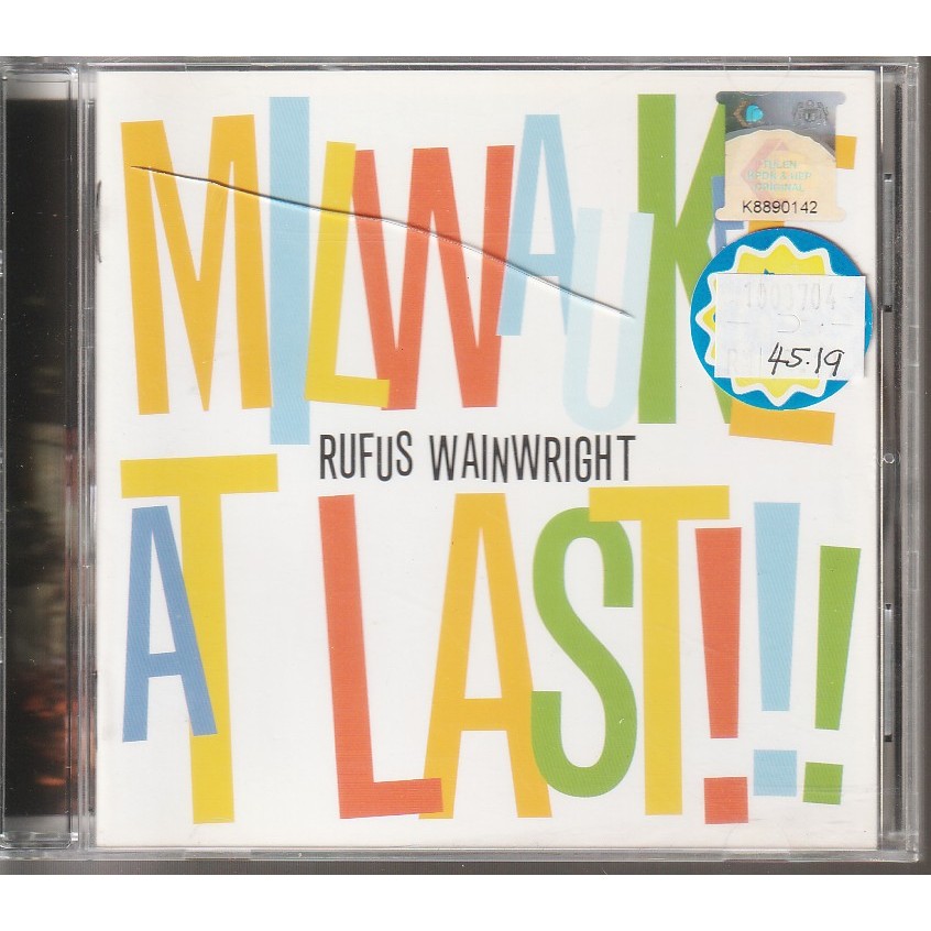 ซีดี RUFUS WAINWRIGHT : MILWAUKEE AT LAST