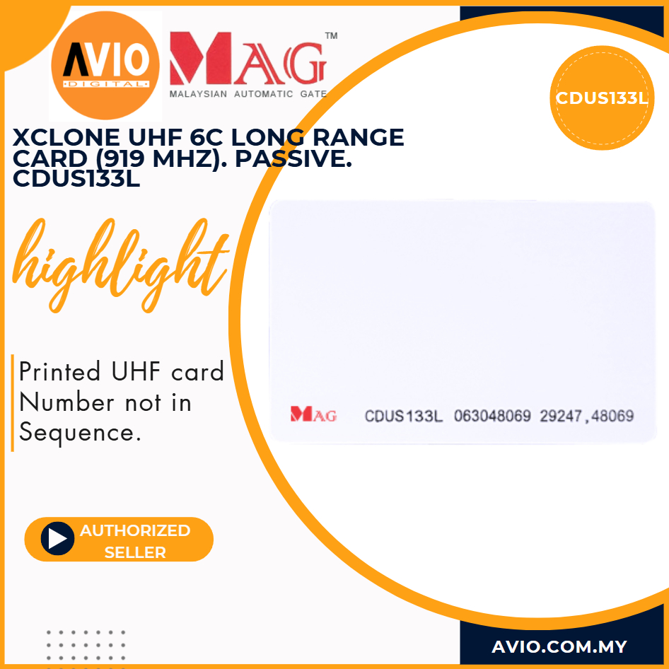 MAG XClone เข้ารหัส UHF 6C ระยะไกล 919MHz หมายเลขที่แตกต่างกันไม่อยู่ในลําดับ WG26 WG34 CDUS133L