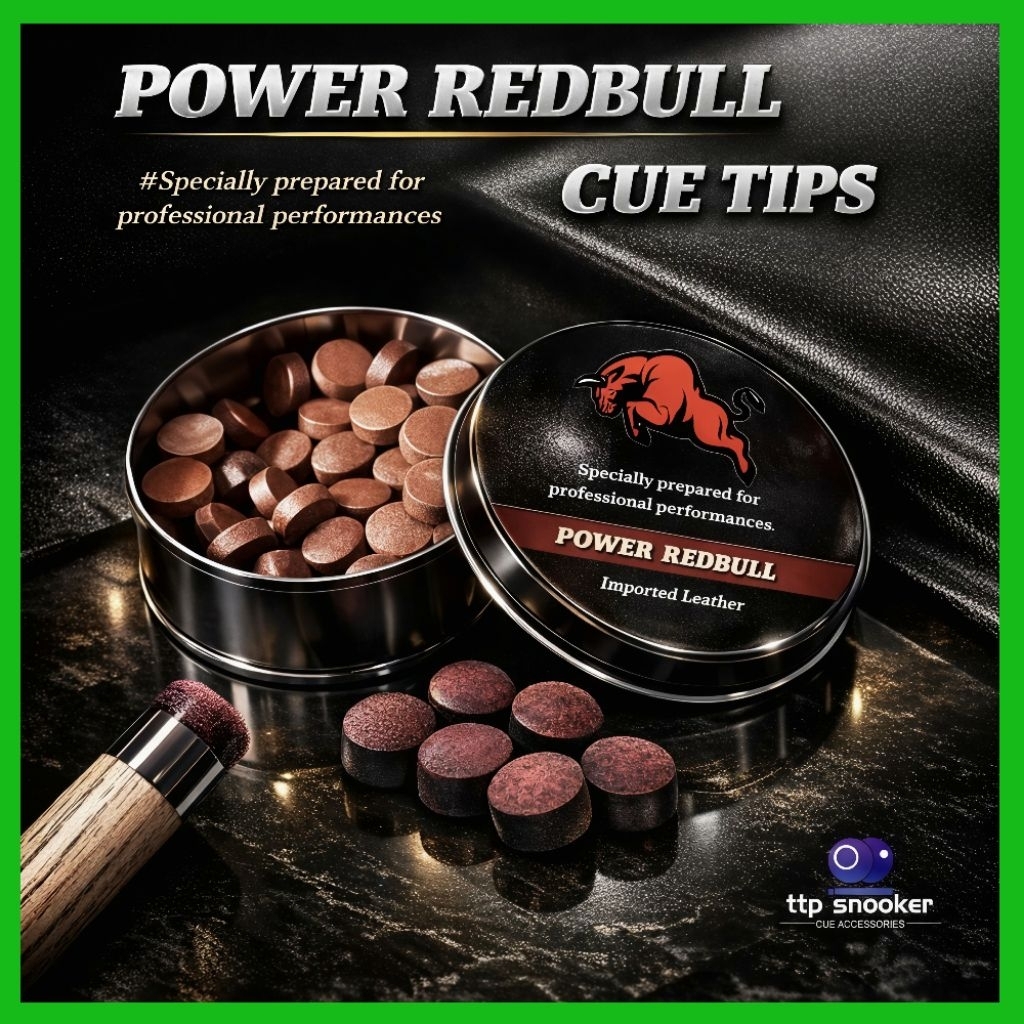 Power redbull ประสิทธิภาพที่ปรุงเป็นพิเศษ ปลายคิวหนังวัวนําเข้า 11mm (Medium Hard & Hard)