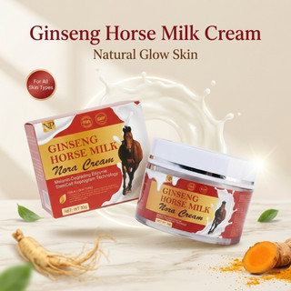 Ginseng Horse Milk Nora Cream Brightening Hilang Jeragat Pudar Parut Glowing Moisturizer 30g