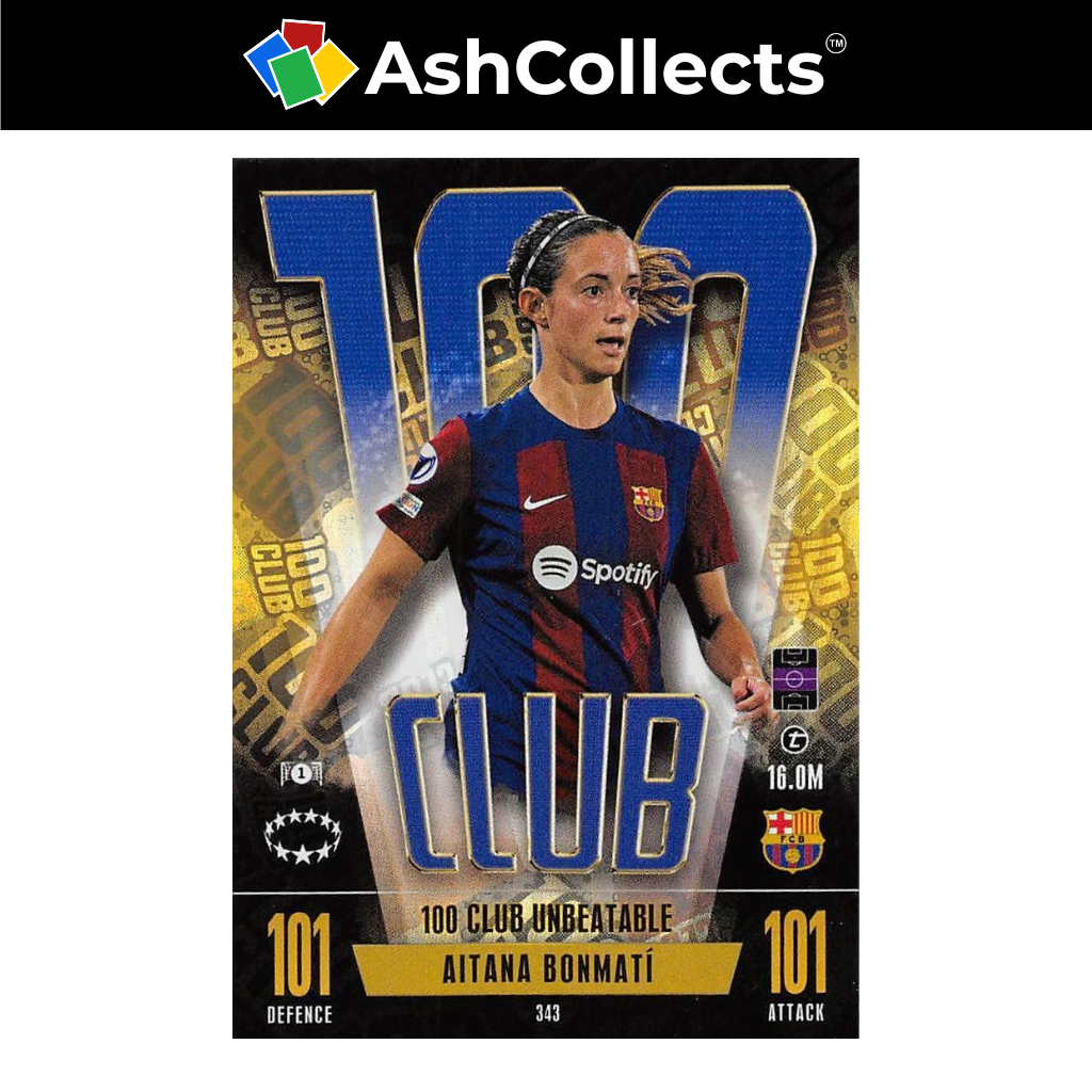 Topps Match Attax Extra 2023-24 Aitana Bonmati 100 Club Fc Barcelona สเปนผู้หญิง