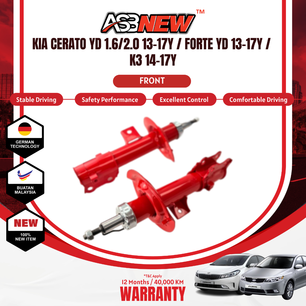 ASBNEW โช้คอัพ Heavy Duty สําหรับ KIA CERATO YD 1.6/2.0 13-17Y / FORTE YD 13-17Y / K3 14-17Y