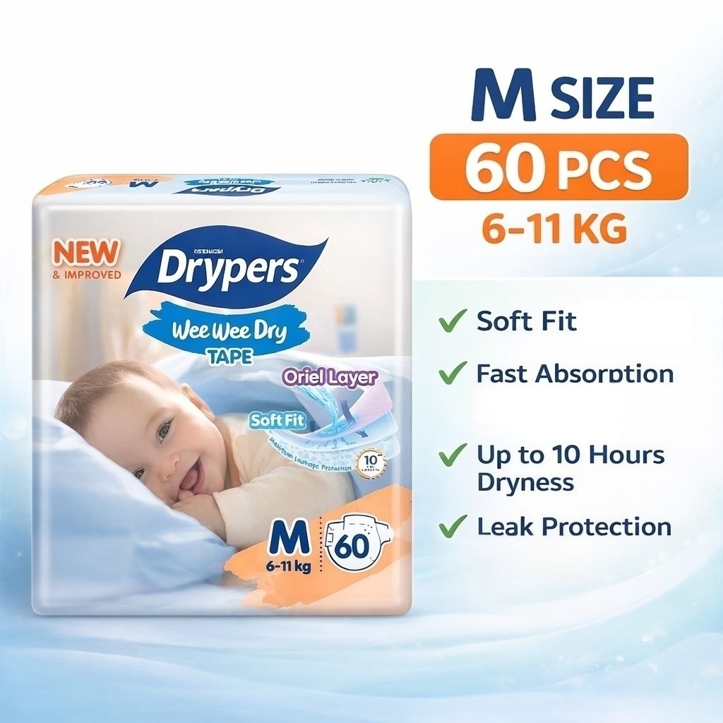 Drypers Wee Wee Dry TAPE(NB80s / S80s / M60s / L58s / XL50s / XXL40s)